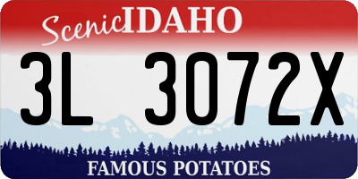 ID license plate 3L3072X