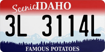 ID license plate 3L3114L