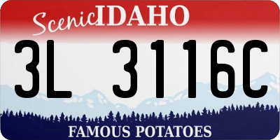 ID license plate 3L3116C