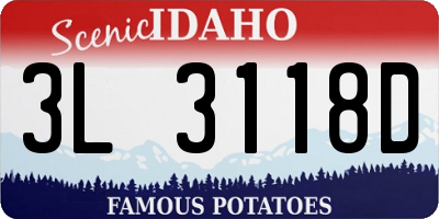 ID license plate 3L3118D