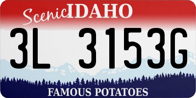 ID license plate 3L3153G