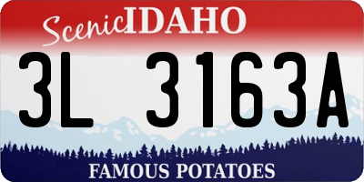ID license plate 3L3163A