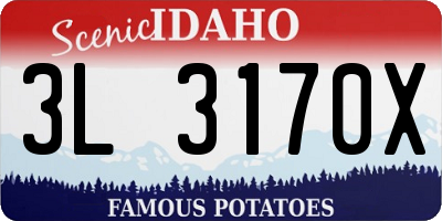 ID license plate 3L3170X
