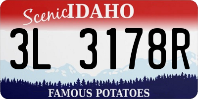ID license plate 3L3178R