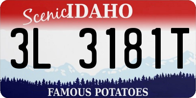 ID license plate 3L3181T