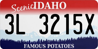 ID license plate 3L3215X