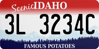 ID license plate 3L3234C