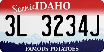ID license plate 3L3234J