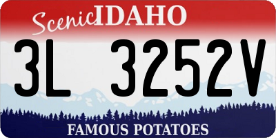 ID license plate 3L3252V