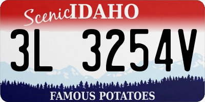 ID license plate 3L3254V