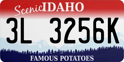 ID license plate 3L3256K