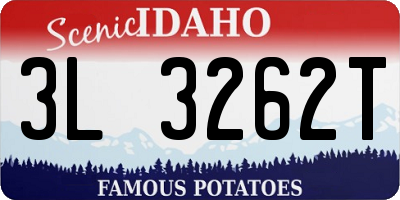 ID license plate 3L3262T