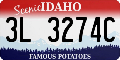 ID license plate 3L3274C