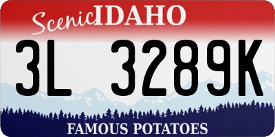 ID license plate 3L3289K