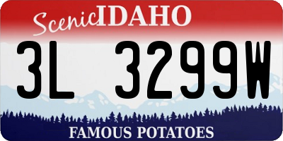 ID license plate 3L3299W
