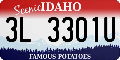 ID license plate 3L3301U