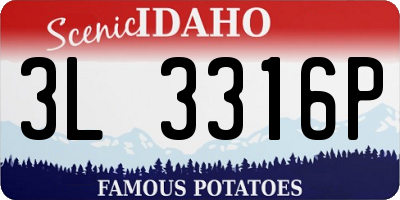 ID license plate 3L3316P