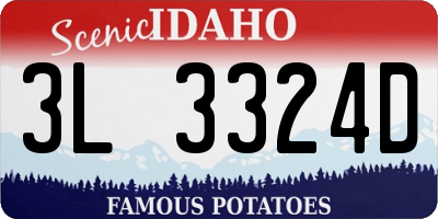 ID license plate 3L3324D