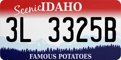 ID license plate 3L3325B