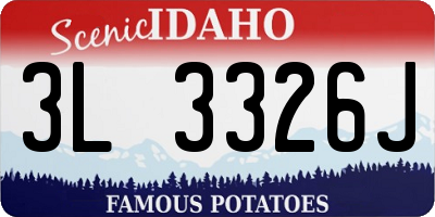 ID license plate 3L3326J