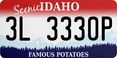 ID license plate 3L3330P