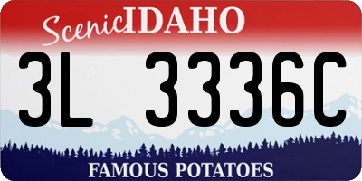 ID license plate 3L3336C