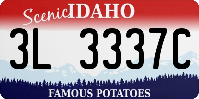 ID license plate 3L3337C