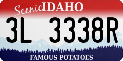 ID license plate 3L3338R