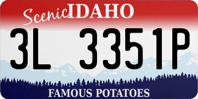 ID license plate 3L3351P