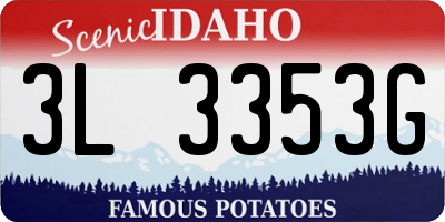 ID license plate 3L3353G