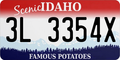 ID license plate 3L3354X