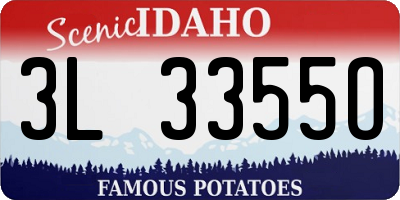 ID license plate 3L3355O