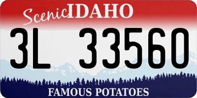 ID license plate 3L3356O