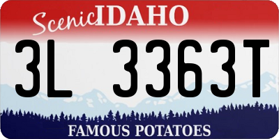 ID license plate 3L3363T