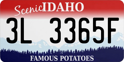 ID license plate 3L3365F