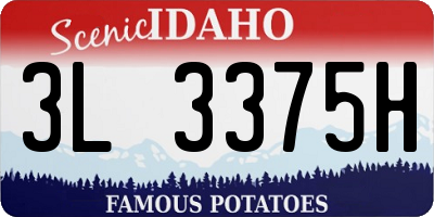 ID license plate 3L3375H