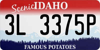 ID license plate 3L3375P