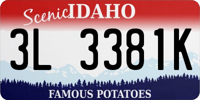 ID license plate 3L3381K