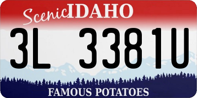 ID license plate 3L3381U