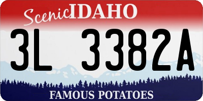 ID license plate 3L3382A