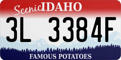 ID license plate 3L3384F
