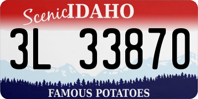 ID license plate 3L3387O