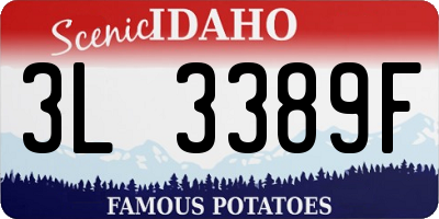 ID license plate 3L3389F