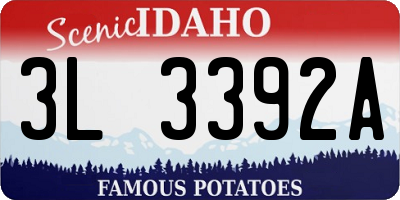 ID license plate 3L3392A