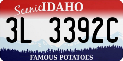 ID license plate 3L3392C