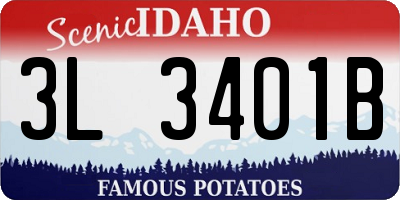 ID license plate 3L3401B