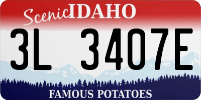 ID license plate 3L3407E