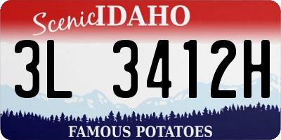 ID license plate 3L3412H