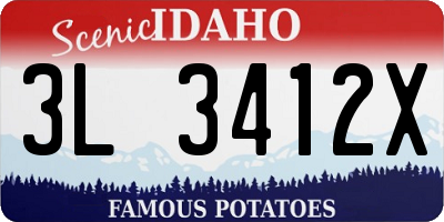 ID license plate 3L3412X