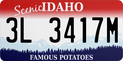 ID license plate 3L3417M